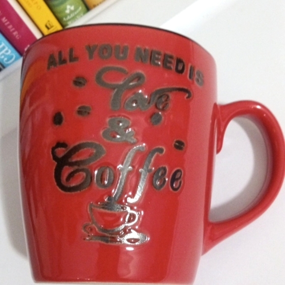 ALL YOU NEED IS LOVE & COFFEE ROYAL NORFOLK COFFEE MUG 16oz. - Picture 2 of 8